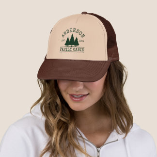 Casquette Nom de famille Cabine Forest Green Pines Brown