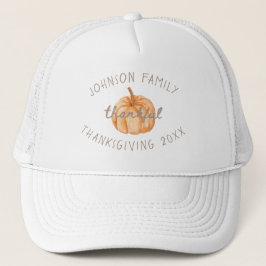 Casquette Nom de famille personnalisé Merci Gingham Neutre