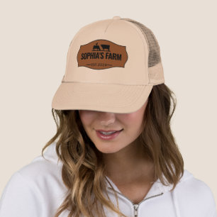 Casquette Nom De Ferme Personnalisé Moderne Avec Animal De L