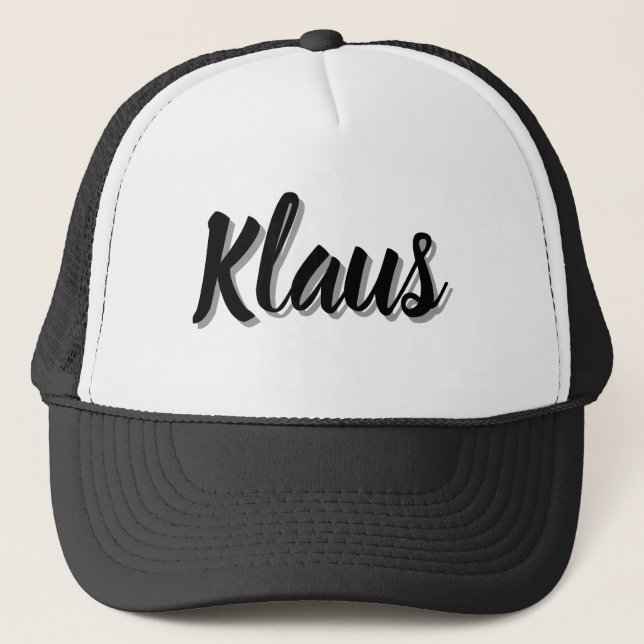 Casquette Nom de Klaus Mens, (Devant)