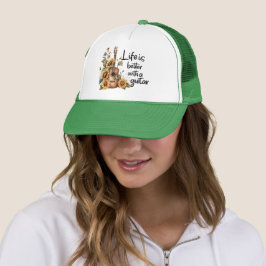 Casquette Nom de la Personnaliser Guitare avec tournesol