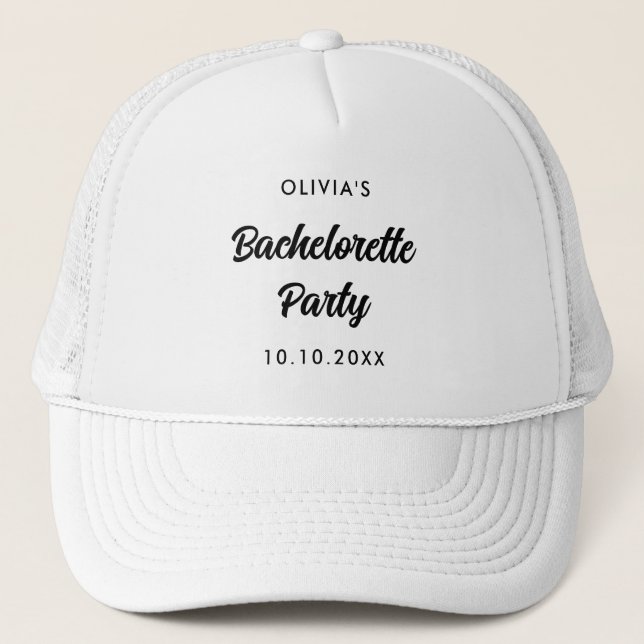 Casquette Nom de l'équipe de mariée pour la fête de bachelor (Devant)