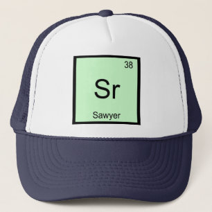 Casquette Nom de Sawyer Élément chimique Tableau périodique