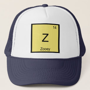 Casquette Nom de Zooey Chimie Élément Tableau Périodique