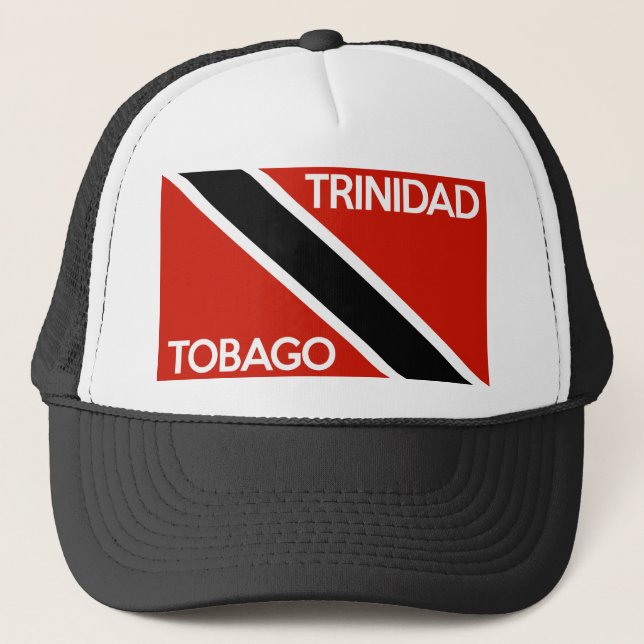 Casquette nom des textes de drapeau de pays du Trinidad (Devant)