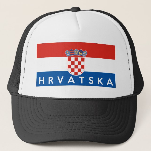 Casquette nom des textes de hrvatska de pays de drapeau de (Devant)