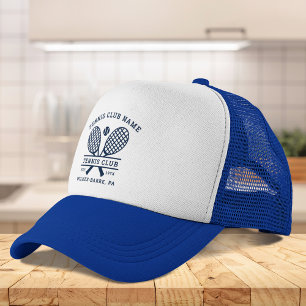 Casquette Nom du club de tennis personnalisé Icônes Marine B