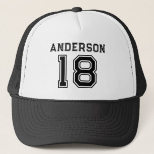 Casquette Nom du sport Numéro de votre joueur favori