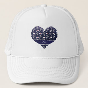 Casquette Nom marine bleu parties scintillant infirmière cas