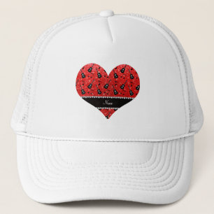 Casquette Nom neon rouge parties scintillant guitares notes 