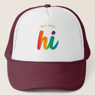 Casquette Nom personnalisé Brush Art Casquette - B