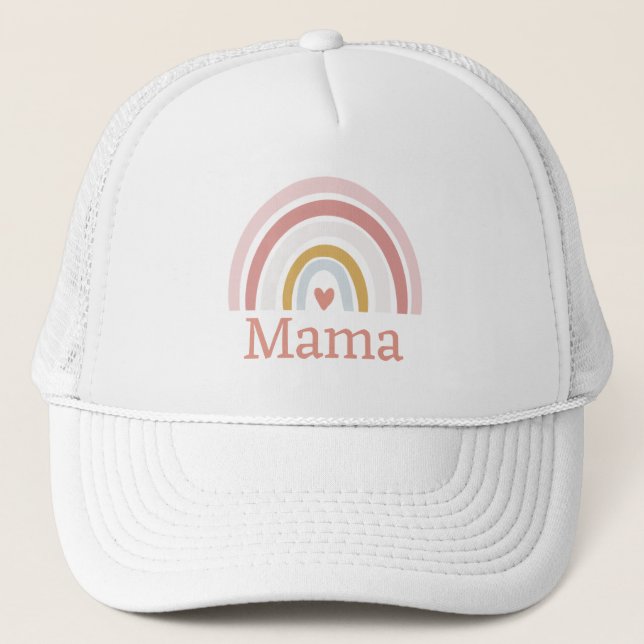 Casquette Nom personnalisé Chapeau de camion arc-en-ciel ros (Devant)