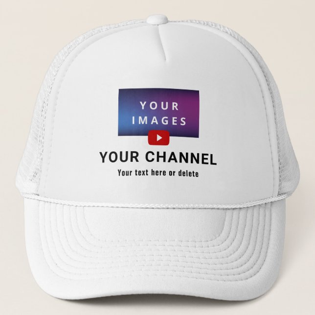 Casquette Nom personnalisé de la chaîne Youtube Photo person (Devant)