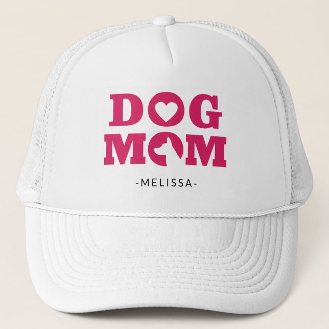 Casquette Nom personnalisé de la mère de chien Trucker perso (Devant)