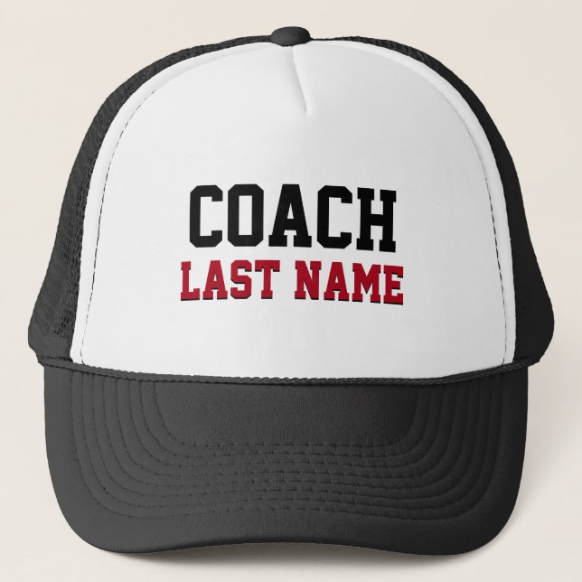 Casquette Nom personnalisé de l'entraîneur (Devant)