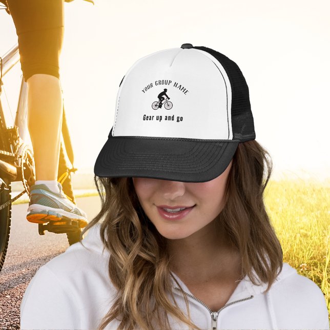 Casquette Nom personnalisé du groupe à vélo (Créateur téléchargé)