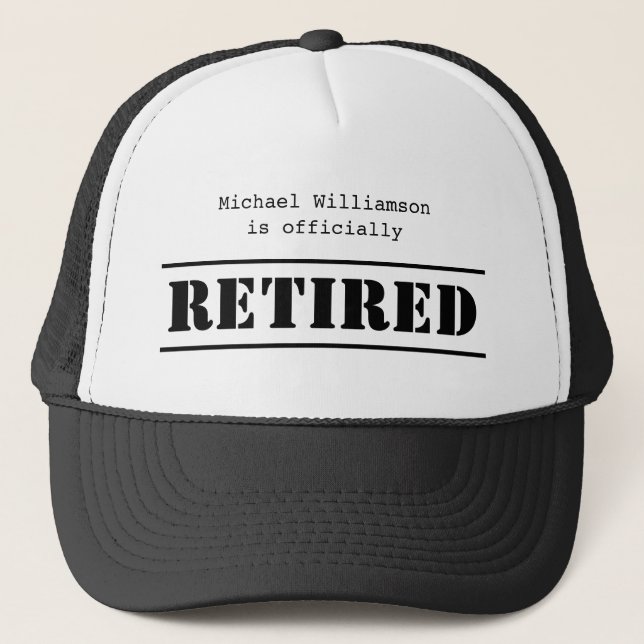 Casquette Nom personnalisé, Officiellement à la retraite, dr (Devant)