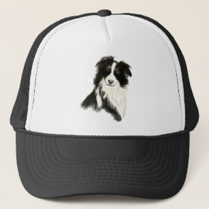 Casquette Nom personnalisé texte Bordure Collie chien animal