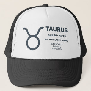 Casquette Nom personnalisé / Texte Zodiac Sign Taurus