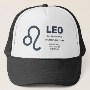 Casquette Nom personnalisé / Texte Zodiac Signal Leo