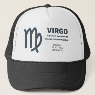 Casquette Nom personnalisé / Texte Zodiac Signer Virgo