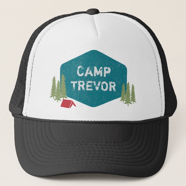 Casquette Nom personnalisé unique du camp fête d'anniversair (Devant)