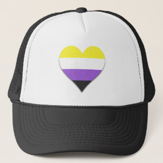 Casquette Non-binary pride heart Trucker Hat