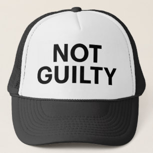 Casquette NON COUPABLE de camionneur de slogan