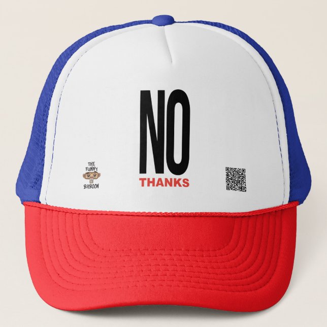 Casquette Non merci blanc (Devant)
