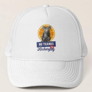 Casquette Non merci, je recharge Koala Orange