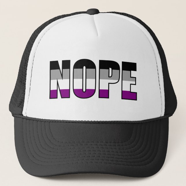 Casquette Nope Asexuel Pride drapeau Ace Pride (Devant)