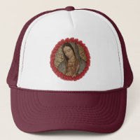 NOTRE DAME OF GUADALUPE AVEC LES ROSES ESPAGNOLS