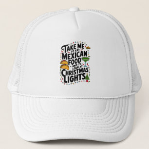 Casquette Nourriture mexicaine Lumières de Noël Drôle Vacanc