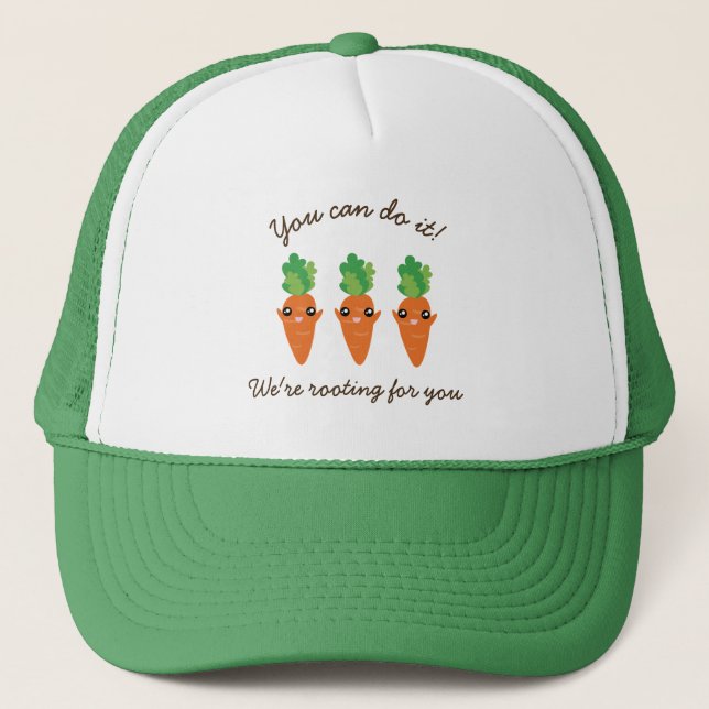 Casquette Nous vous encourageons drôlement les carottes (Devant)