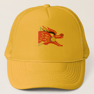 Casquette Nouvel An Lunaire Chinois Dragon Rouge 2024
