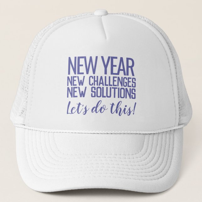 Casquette Nouvel an, nouveaux défis, nouvelles solutions ble (Devant)
