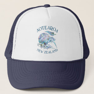 CASQUETTE NOUVELLE-ZÉLANDE KIWI ET FERN PAUA TRUCKER HAT