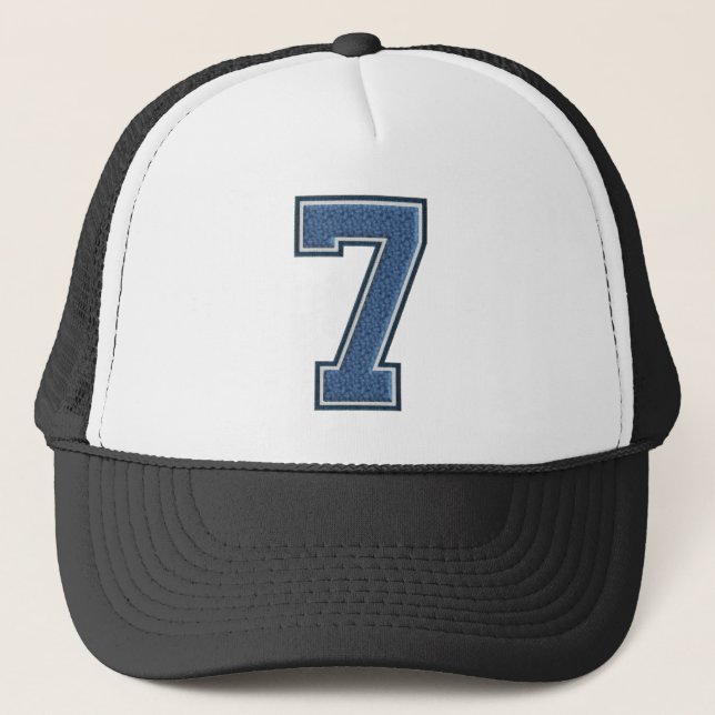 Casquette Numéro bleu 7 (Devant)