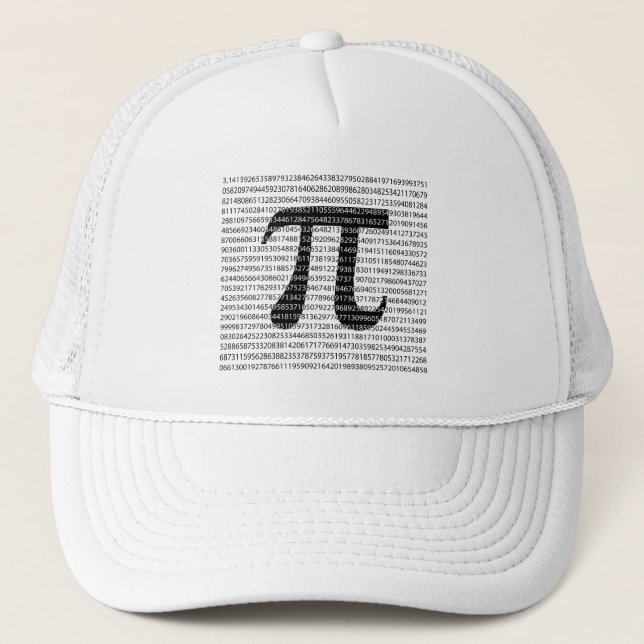 Casquette Numéro noir d'origine pi jour symbole mathématique (Devant)