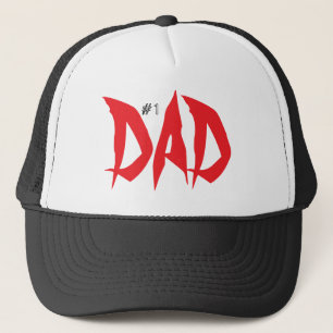 Casquette Numéro Un Papa Cool Rouge Et Noir