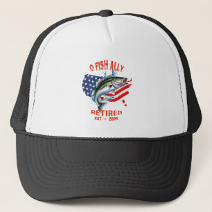 Casquette "O-FISH-ALLY Retraité : Fière, libre et pêche 2025