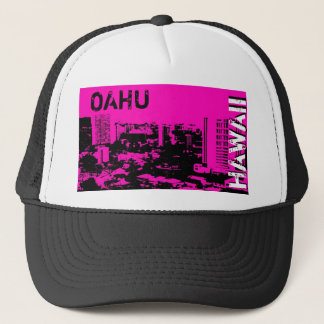 Casquette Oahu Hawaii design ville rose pittoresque casquett