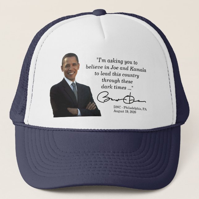 Casquette Obama pour Biden Harris 2020 Election DNC Discours (Devant)