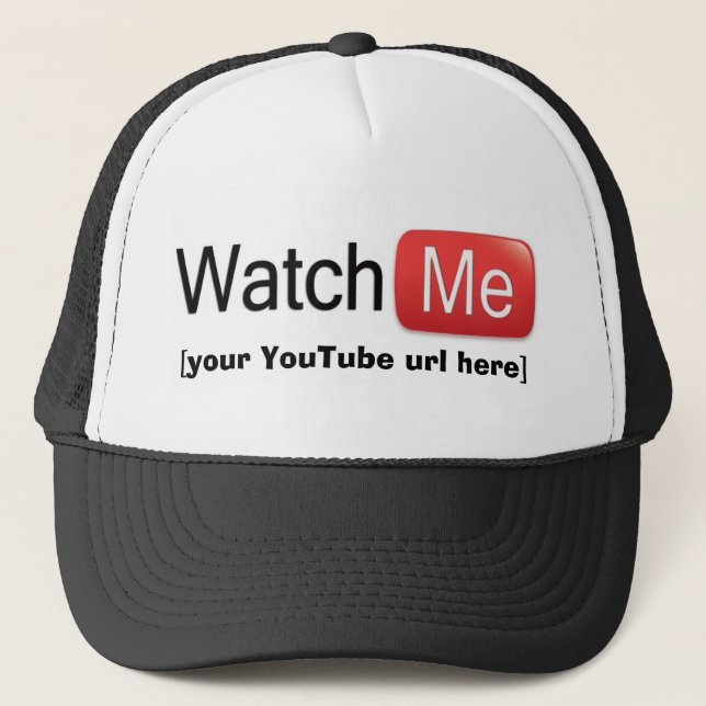 Casquette Observez-moi sur YouTube (de base) (Devant)