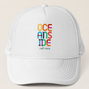 Casquette Oceanside California Mid Century, Pop Art,