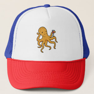 Casquette Octopus avec verre de jus
