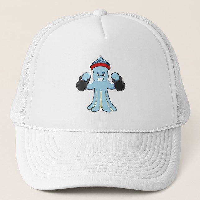 Casquette Octopus comme Bodybuilder avec des cloches (Devant)