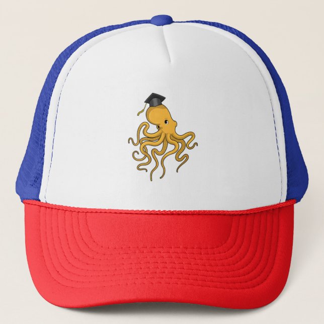 Casquette Octopus comme étudiant avec diplôme (Devant)