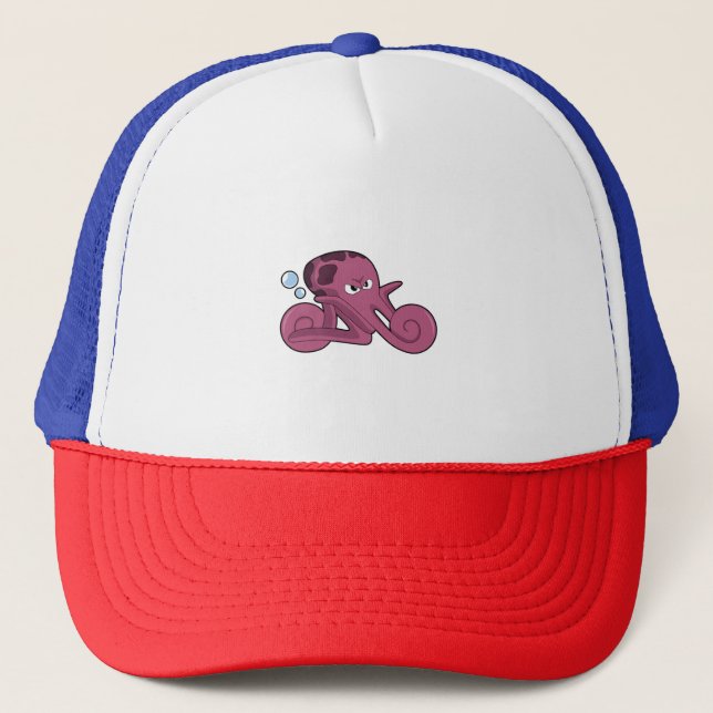 Casquette Octopus en moto (Devant)