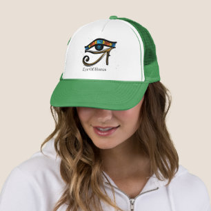 Casquette OEil de Horus sur papyrus, hiéroglyphes égyptiens